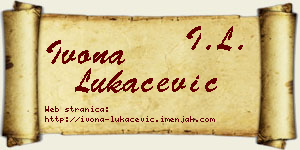 Ivona Lukačević vizit kartica